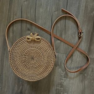 Rattan crossbody bag/ purse